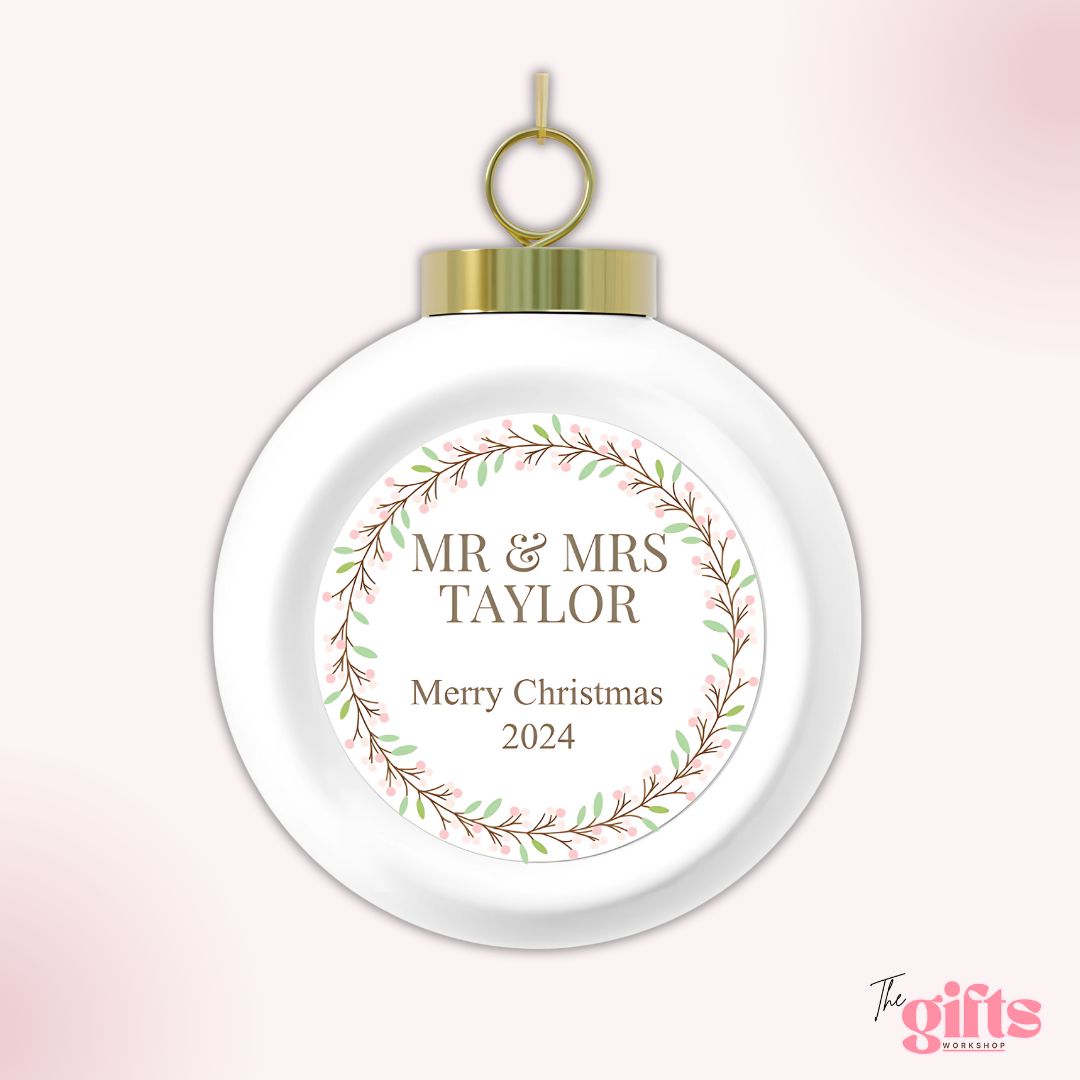 Mr. & Mrs. Taylor Christmas ornament.