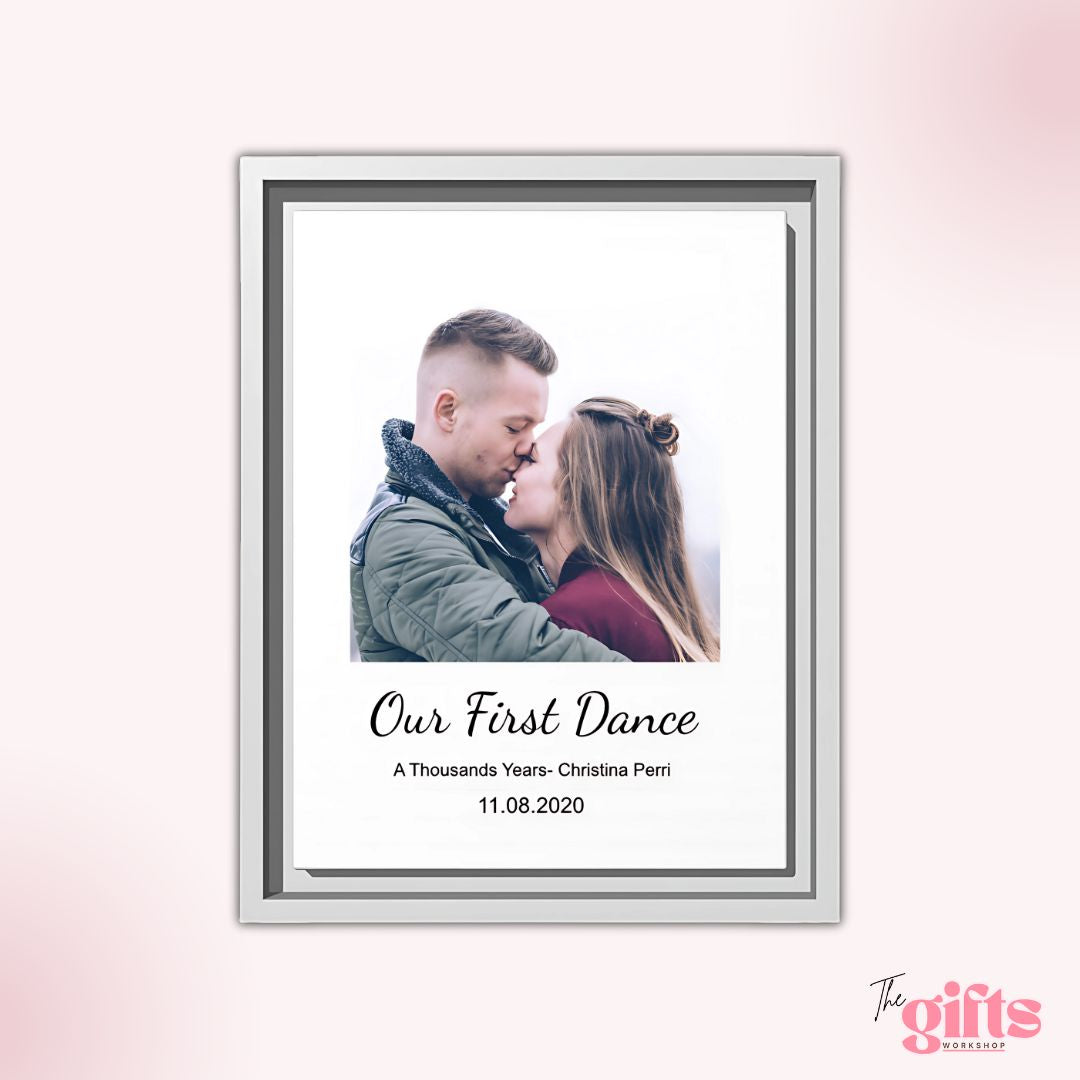 Our First Dance framed picture with 'A Thousand Years - Christina Perri' text, from The Gifts Workshop