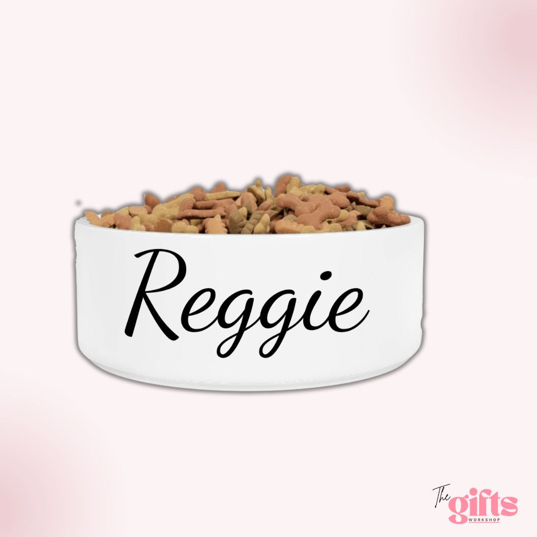 White pet bowl 'Reggie