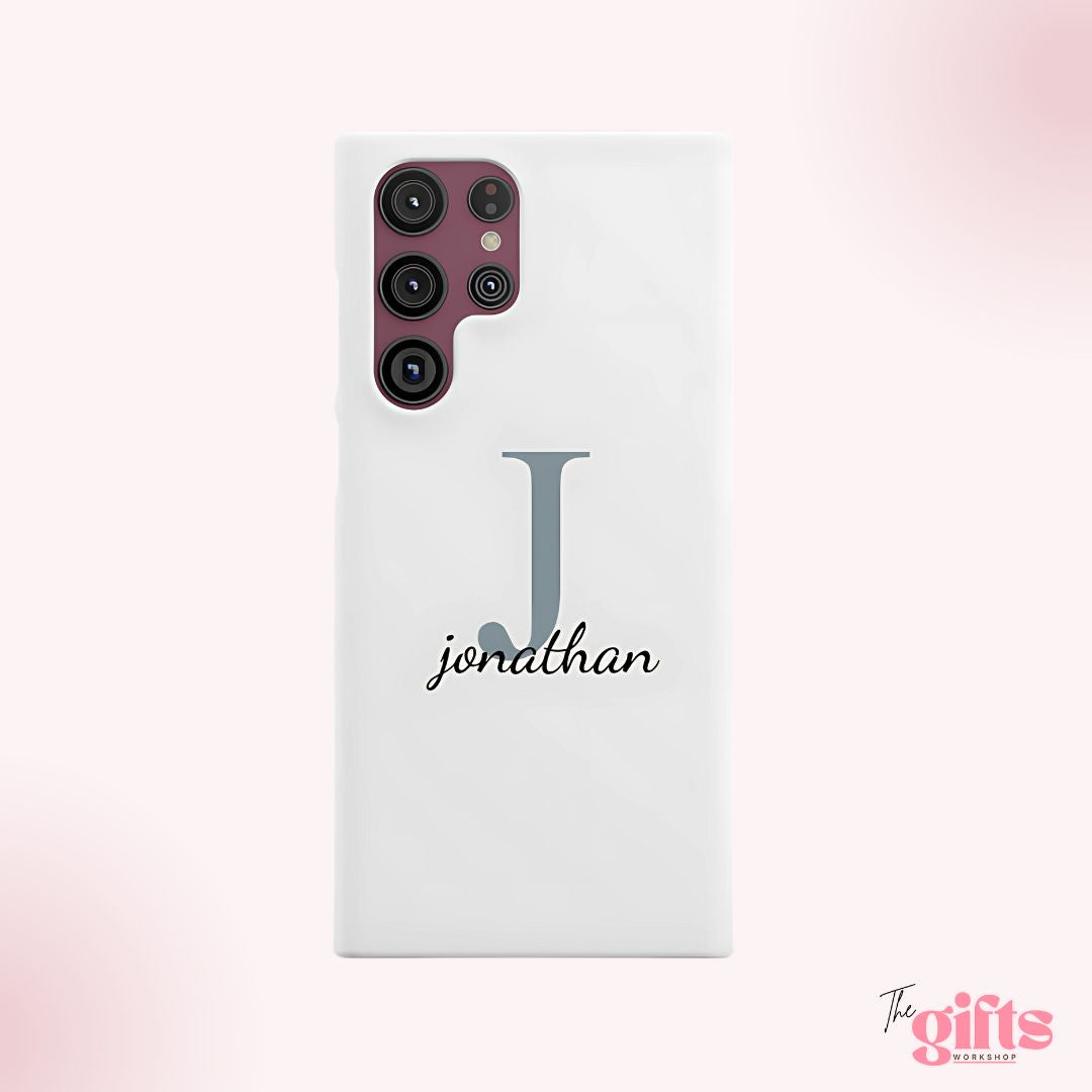 Back of smartphone case with 'jonathan