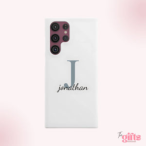 Back of smartphone case with 'jonathan