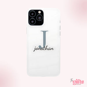 Back of smartphone case with 'jonathan'