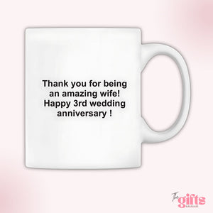 "Best wife ever mug with couple photos. back side